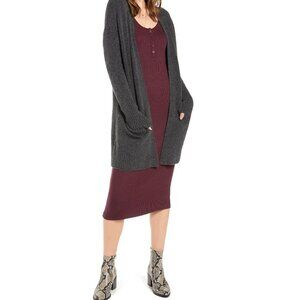 Treasure & Bond Throw-On Cotton & Wool Blend Cardigan